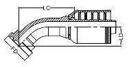 SAE FLANGE CODE 61 3000 PSI - 45°