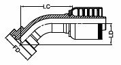 SAE FLANGE CODE 62 6000 PSI - 45°