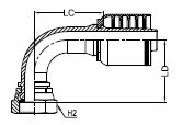 BSPP 60° CONE O-RING FEMALE SWIVEL - 90°1