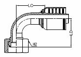 BSPP 60° CONE O-RING FEMALE SWIVEL - 90°2