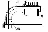 ORFS FEMALE SWIVEL - 90°