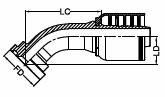 SAE FLANGE CODE 61 3000 PSI - 45°