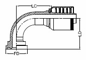 SAE FLANGE CODE 61 3000 PSI - 90°