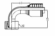 METRIC O-RING 24° CONE FEMALE SWIVEL