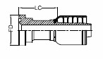 SAE FLANGE CODE 61 3000 PSI - 90°