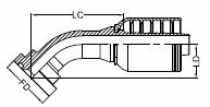 HF1P-WS 4SH-R13 – SAE 62 6K FL 45 HF1P-WS 4SH-R13 - SAE 62 6K FL 45