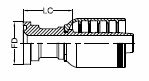 NPTF 60° CONE SEAT MALE SAE FLANGE CODE 61 3000 PSI