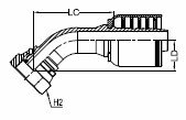 BSPP 60° CONE O-RING FEMALE SWIVEL – 45° BSPP 60° CONE O-RING FEMALE SWIVEL - 45°