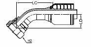 JIC 37° CONE SEAT FEMALE SWIVEL – 45°1 35011401