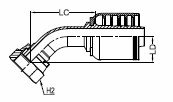 ORFS FEMALE SWIVEL – 45°1 ORFS FEMALE SWIVEL - 45°1