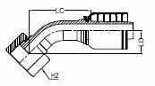 ORFS FEMALE SWIVEL – 45°2 35031402