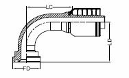 SAE FLANGE CODE 61 3000 PSI – 90° 35041900
