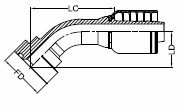 SUPERCAT FLANGE – 45° HF21P-WB - SCAT 9K FL 45